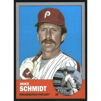 2022 Topps Archives '63 Topps Background Replacement Variations Silver Foil #14 Mike Schmidt