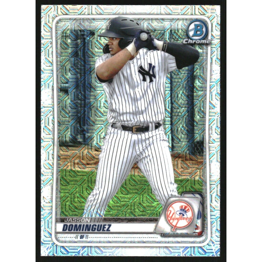 2020 Bowman Chrome Mega Box Prospects Refractors #BCP243 Jasson Dominguez. rookie card picture
