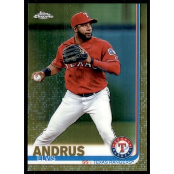 2019 Topps Chrome Gold Refractors #157 Elvis Andrus