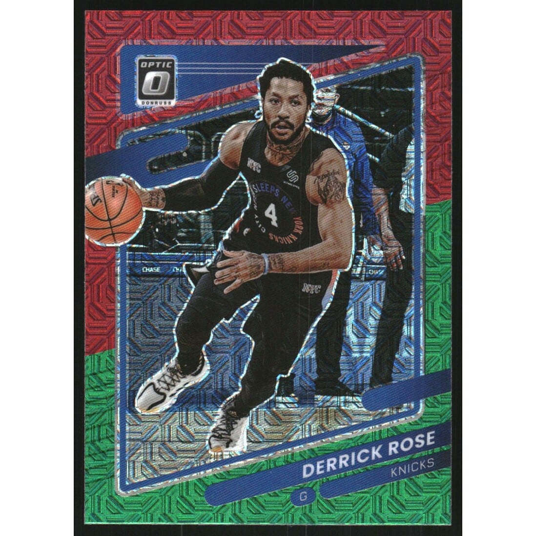 2021-22 Donruss Optic Choice Red and Green #127 Derrick Rose. rookie card picture