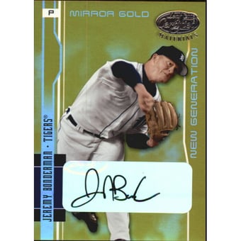 2003 Leaf Certified Materials Mirror Gold Autographs #216 Jeremy Bonderman NG/25