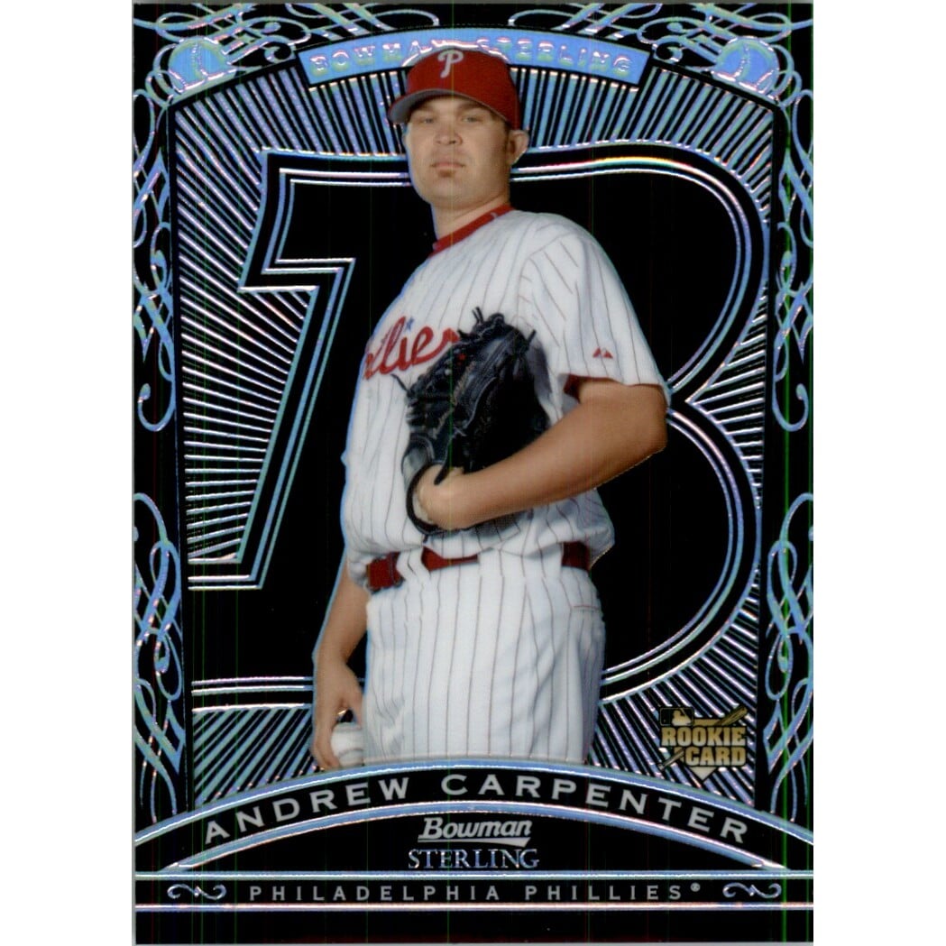 2009 Bowman Sterling Black Refractors #AC Andrew Carpenter. rookie card picture