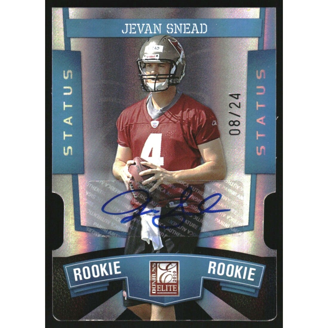 2010 Donruss Elite Status Autographs #147 Jevan Snead/24. rookie card picture