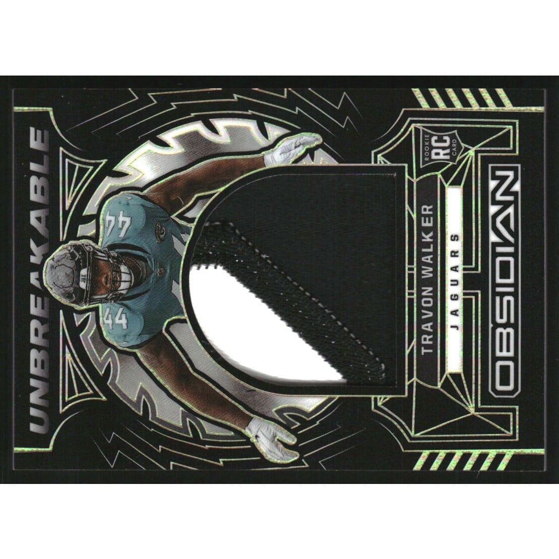 2022 Panini Obsidian Unbreakable Materials Electric Etch Yellow #22 Travon Walker. rookie card picture
