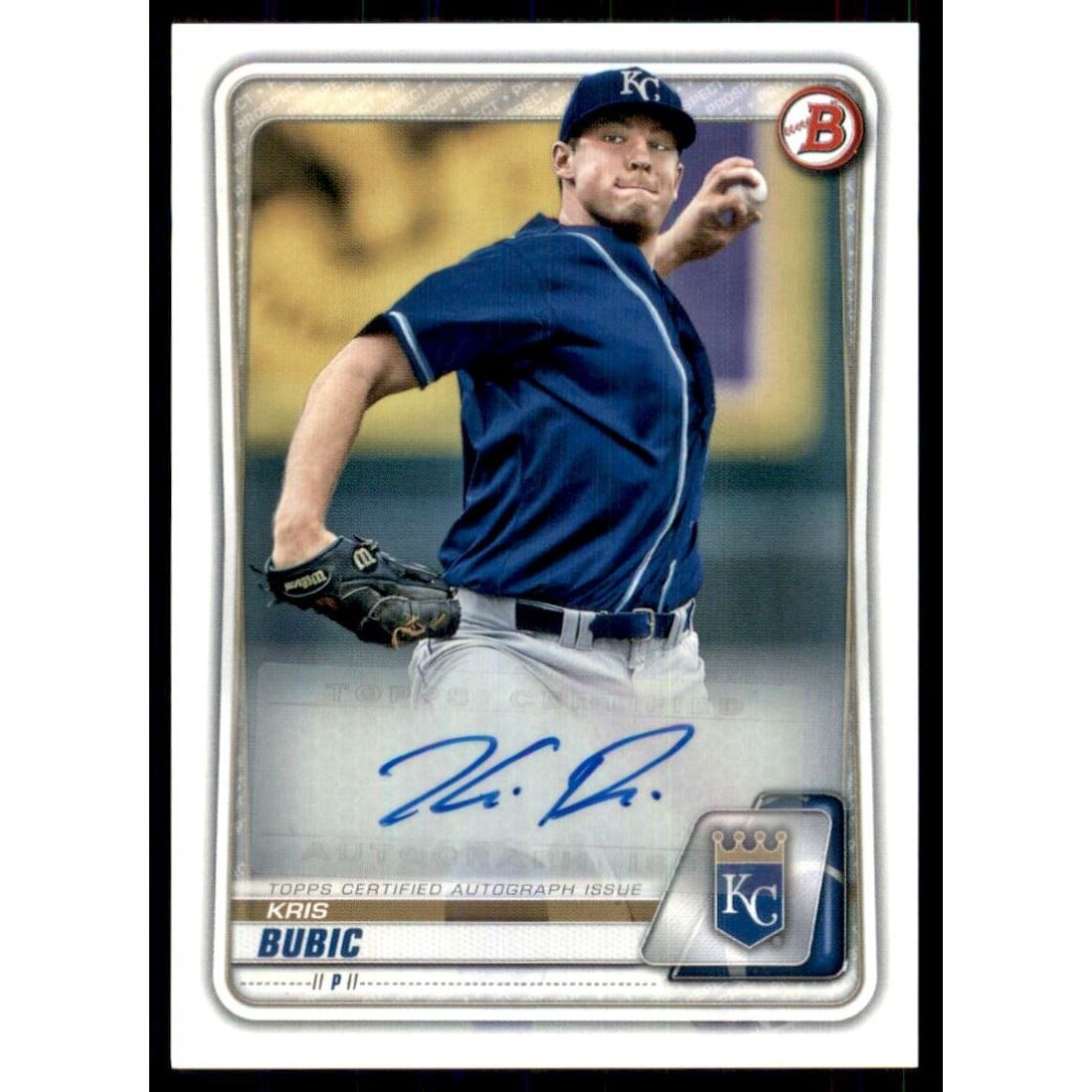 2020 Bowman Prospect Autographs #PAKB Kris Bubic. rookie card picture