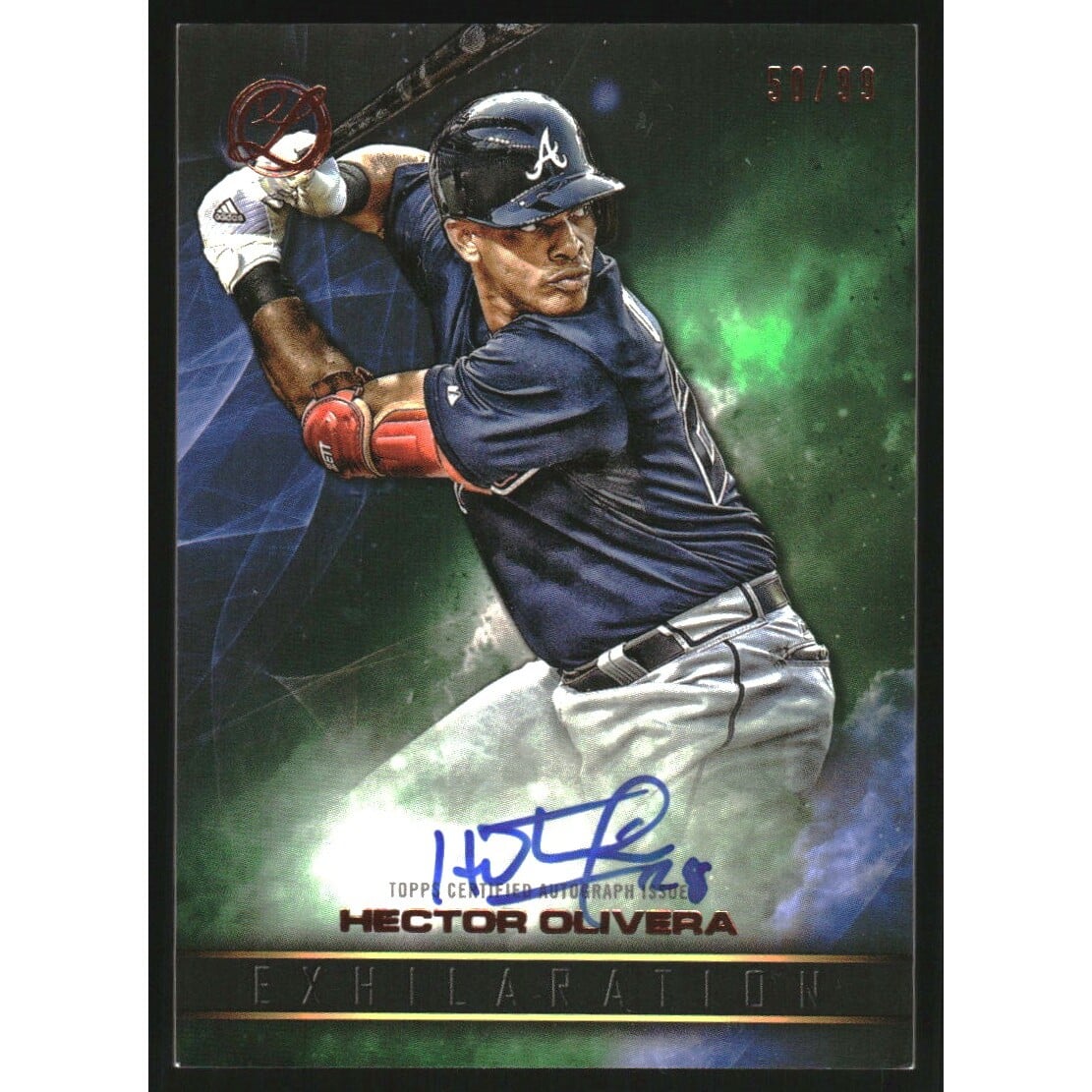 2016 Topps Legacies of Baseball Exhilaration Autographs Green #EAHOL Hector Olivera. rookie card picture