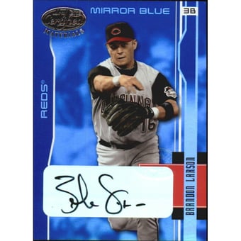 2003 Leaf Certified Materials Mirror Blue Autographs #45 Brandon Larson/50