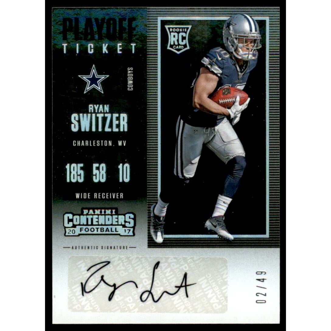 2017 Panini Contenders Playoff Ticket #112 Ryan Switzer AU/49. rookie card picture