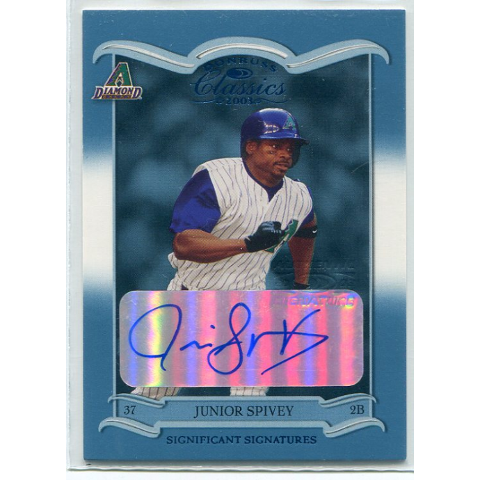 2003 Donruss Classics Significant Signatures #96 Junior Spivey/100. rookie card picture