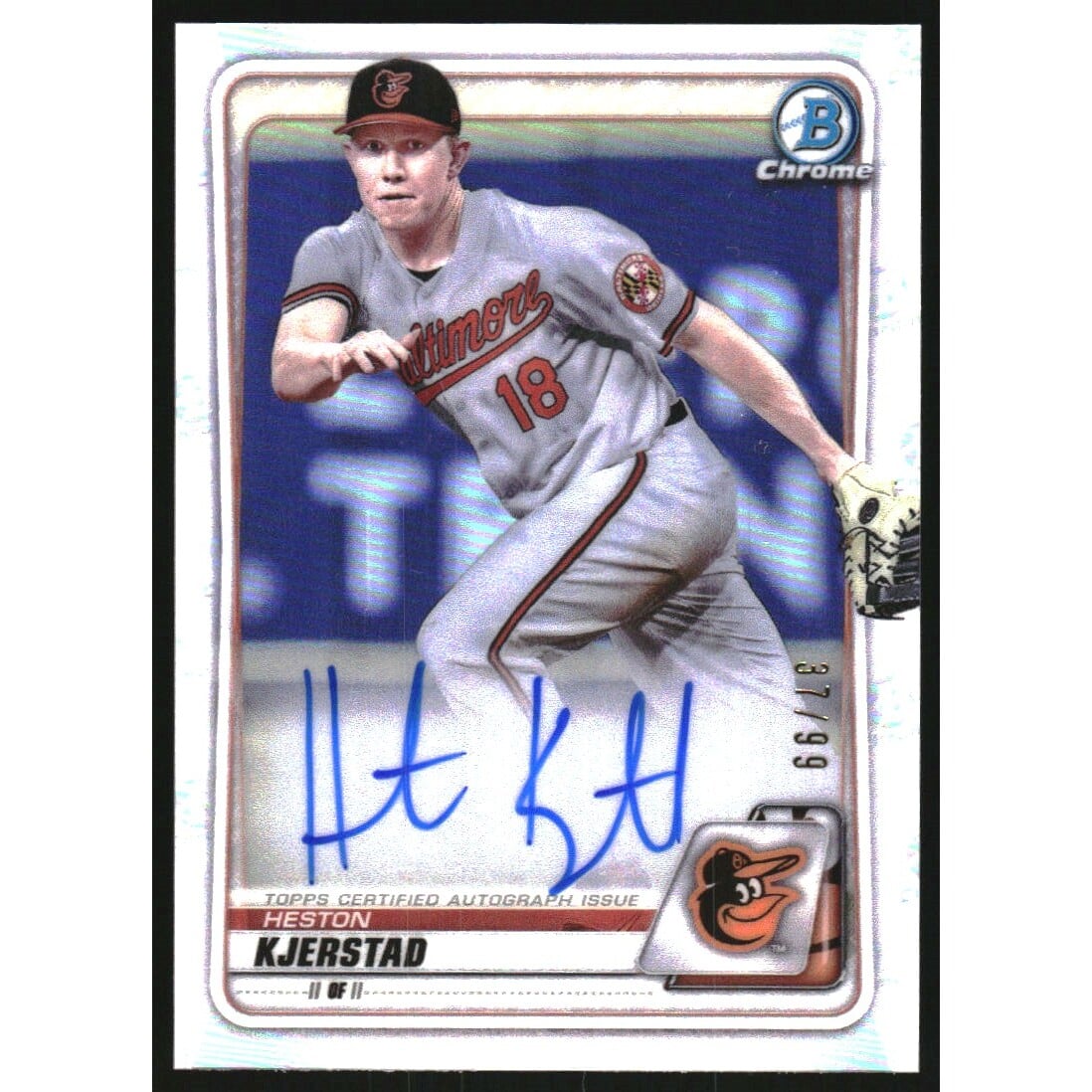 2020 Bowman Chrome Draft Image Variation Autographs #BDC122 Heston Kjerstad. rookie card picture