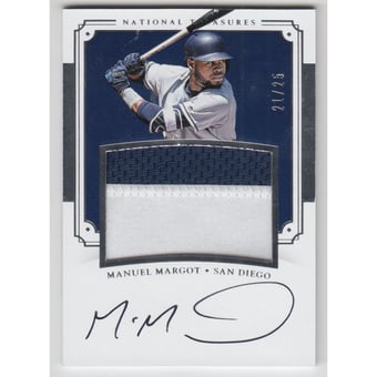 2017 Panini National Treasures Rookie Jersey Signatures Vertical #9 Manuel Margot/25