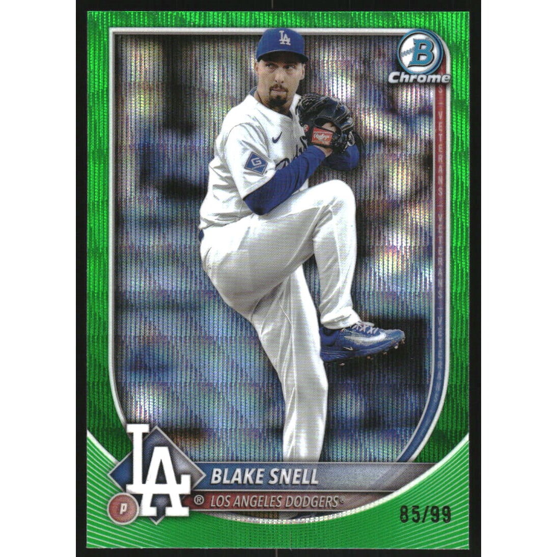 2025 Bowman Chrome Green Wave Refractors #31 Blake Snell. rookie card picture