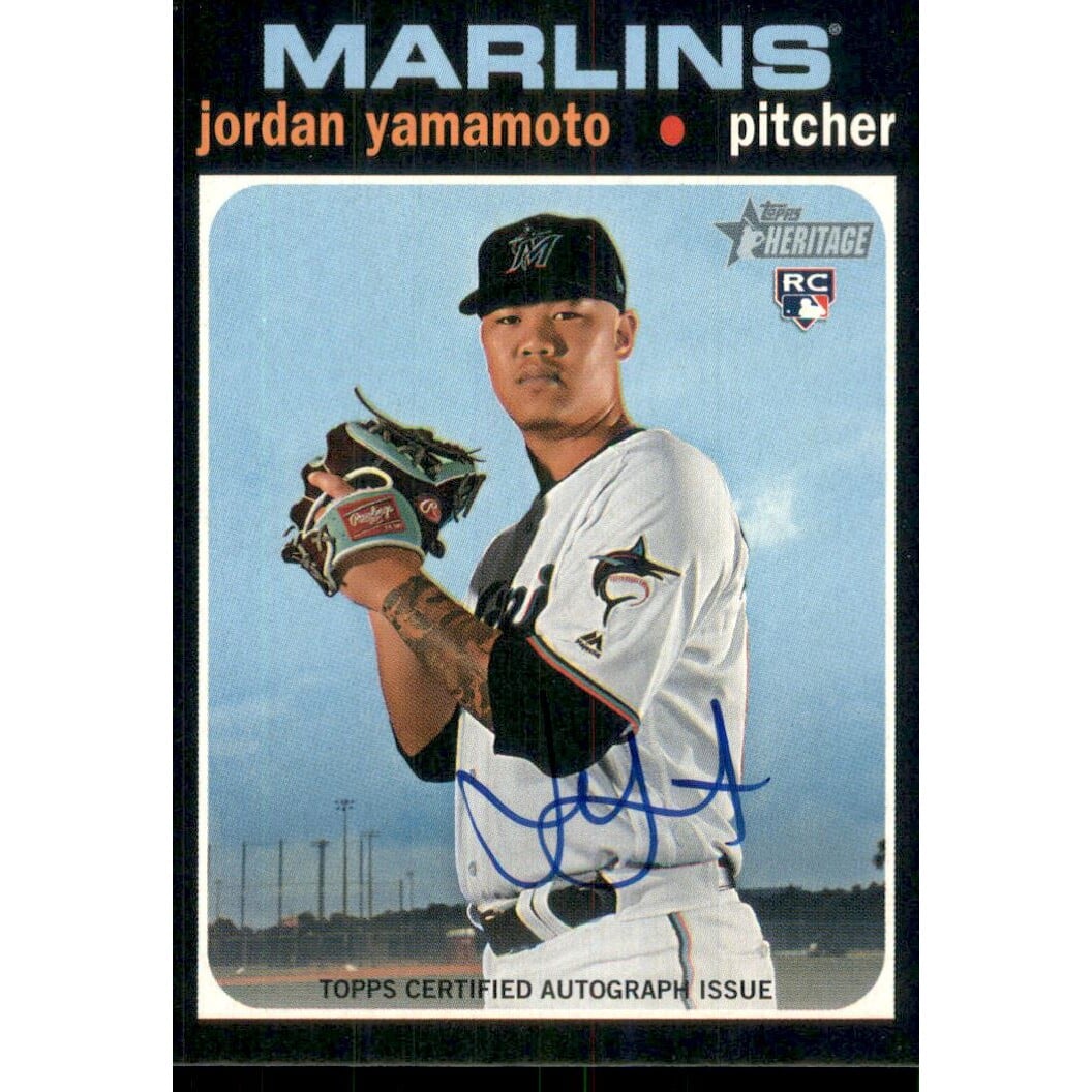 2020 Topps Heritage Real One Autographs #ROAJY Jordan Yamamoto. rookie card picture