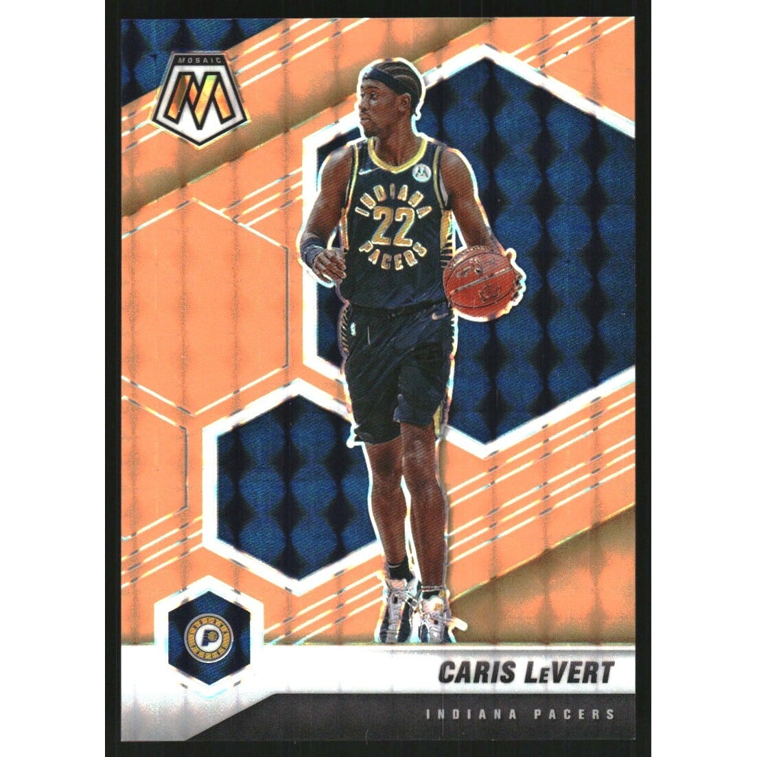 2020-21 Panini Mosaic Mosaic Orange Fluorescent #95 Caris LeVert. rookie card picture
