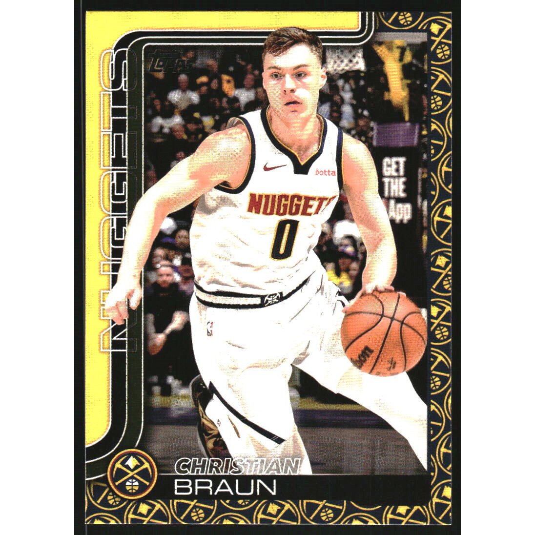 2025-26 Topps Team Color Border #102 Christian Braun. rookie card picture