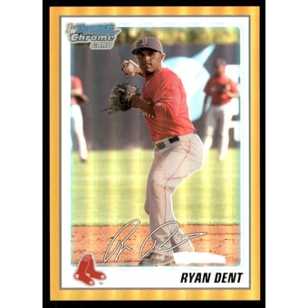 2010 Bowman Chrome Prospects Gold Refractors #BCP30 Ryan Dent