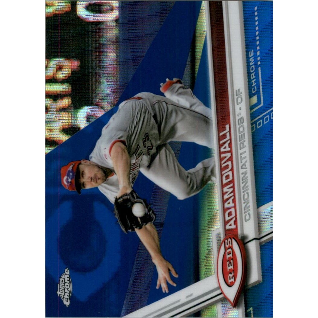 2017 Topps Chrome Blue Wave Refractors #174 Adam Duvall. rookie card picture