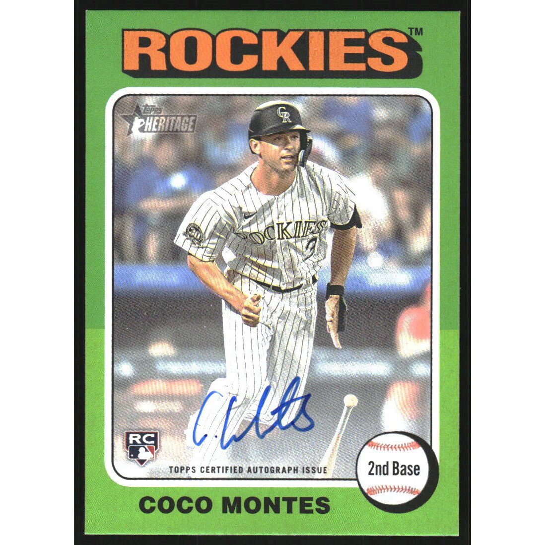 2024 Topps Heritage Real One Autographs #ROACMON Coco Montes HN. rookie card picture