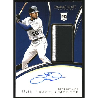 2020 Immaculate Collection #159 Travis Demeritte JSY AU/99 RC