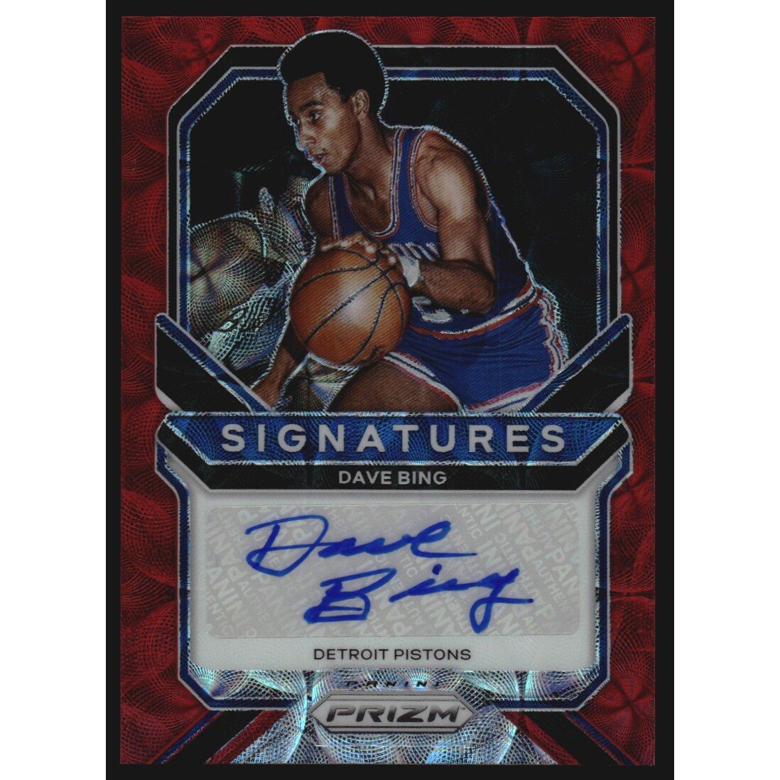 2020-21 Panini Prizm Signatures Prizms Choice #49 Dave Bing. rookie card picture