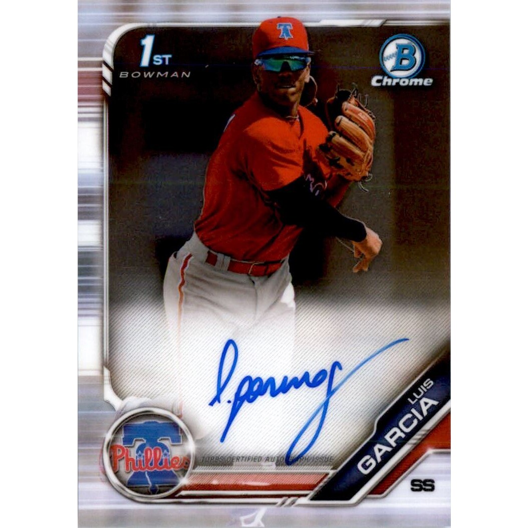 2019 Bowman Chrome Prospect Autographs #CPALG Luis Garcia 2019 Bowman Chrome Prospect Autographs #CPALG Luis Garcia