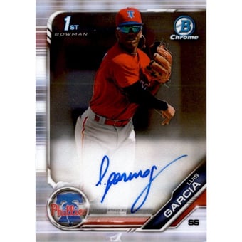 2019 Bowman Chrome Prospect Autographs #CPALG Luis Garcia