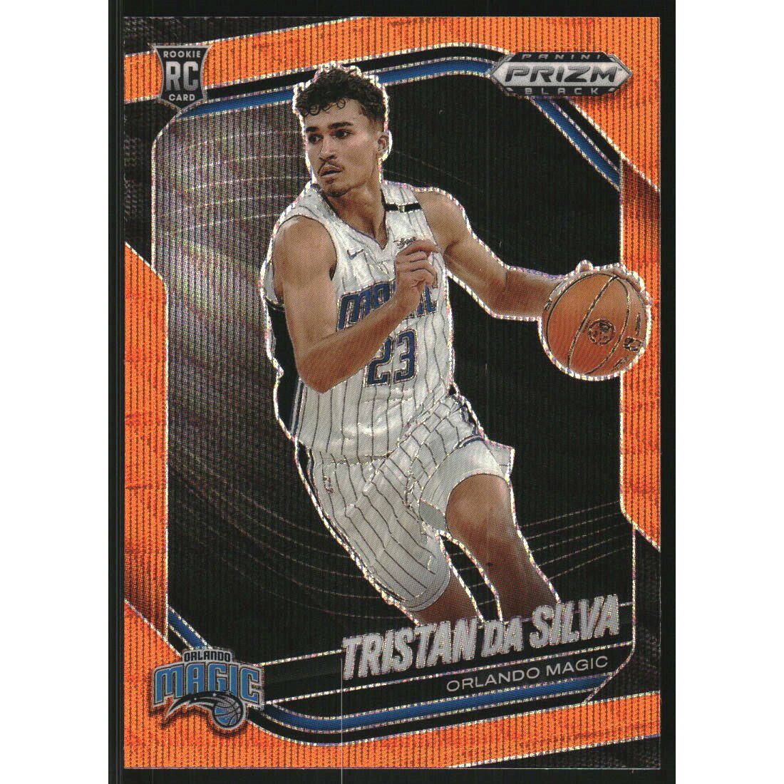 2024-25 Panini Prizm Black Prizms Orange Wave #87 Tristan da Silva. rookie card picture