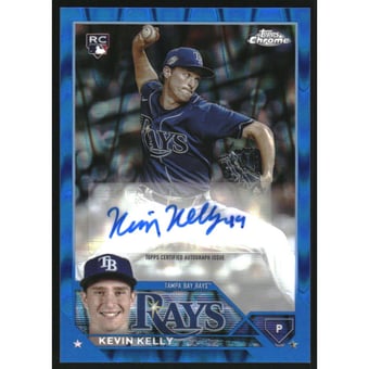 2023 Topps Chrome Update Autographs Blue Raywave Refractors #ACKK Kevin Kelly