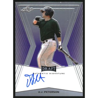 2014 Leaf Metal Draft Prismatic Purple #BADJP D.J. Peterson/25