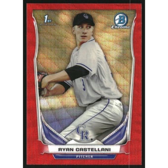 2014 Bowman Chrome Draft Red Wave Refractors #CDP46 Ryan Castellani