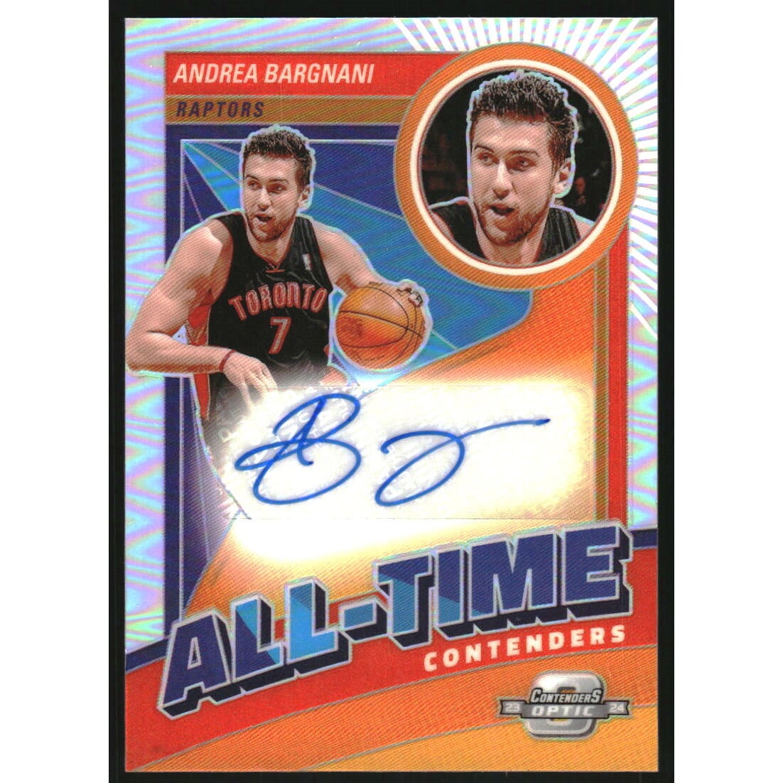 2023-24 Panini Contenders Optic All-Time Contenders Autographs #27 Andrea Bargnani/125. rookie card picture