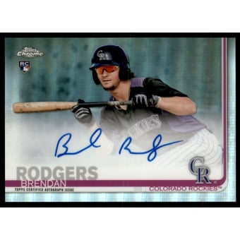 2019 Topps Chrome Rookie Autographs Refractors #RABR Brendan Rodgers