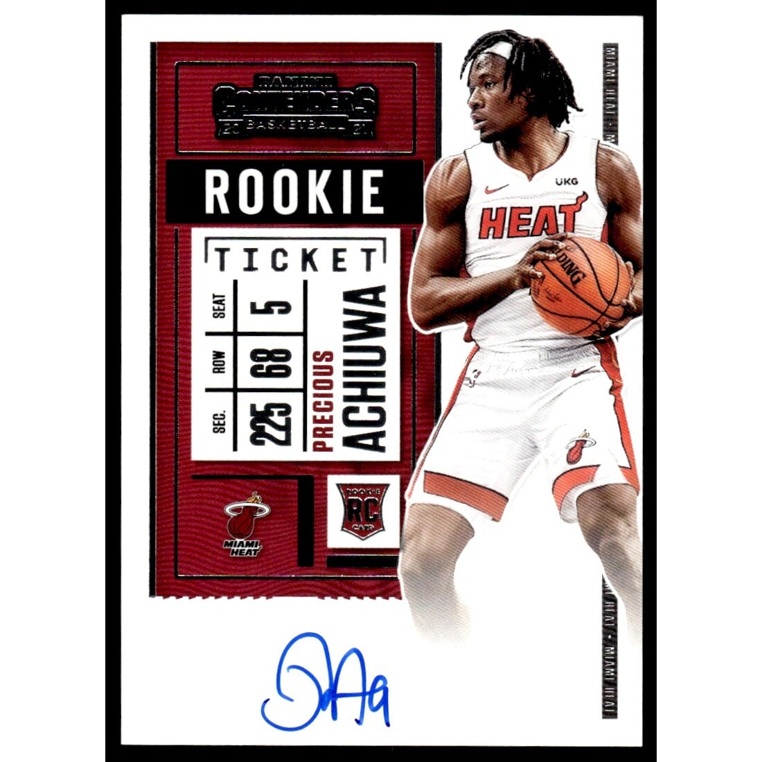 2020-21 Panini Contenders #113 Precious Achiuwa AU RC. rookie card picture