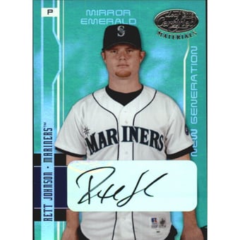 2003 Leaf Certified Materials Mirror Emerald Autographs #236 Rett Johnson NG