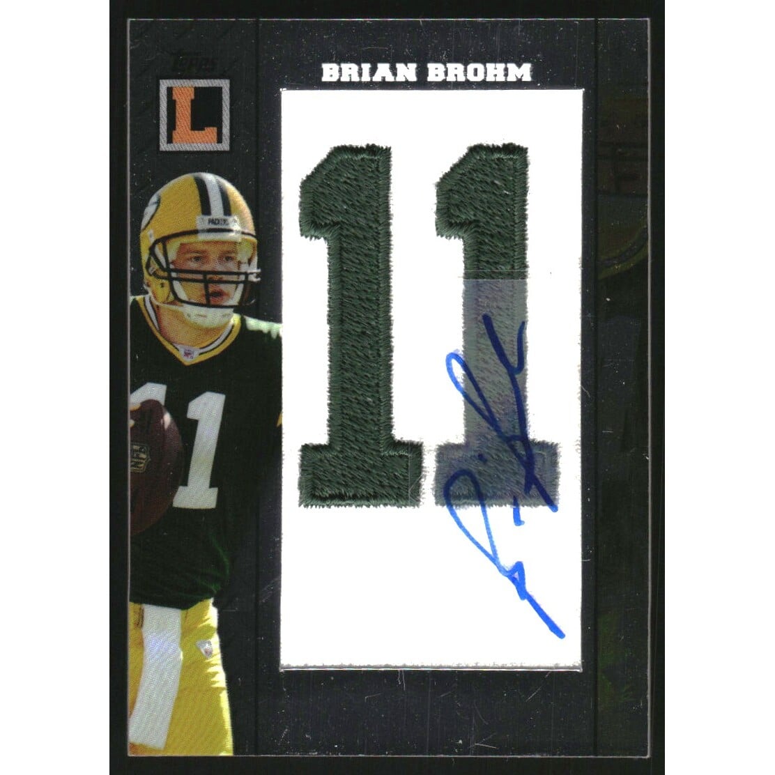 2008 Topps Letterman Patches Autograph Jersey Number #ANPBB Brian Brohm/7. rookie card picture