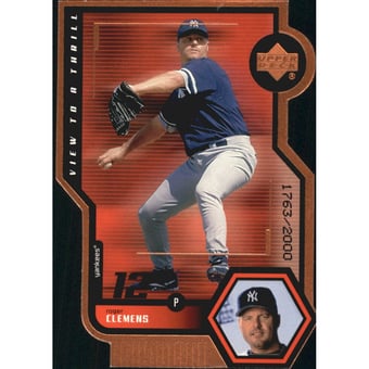 1999 Upper Deck View to a Thrill Double #V30 Roger Clemens