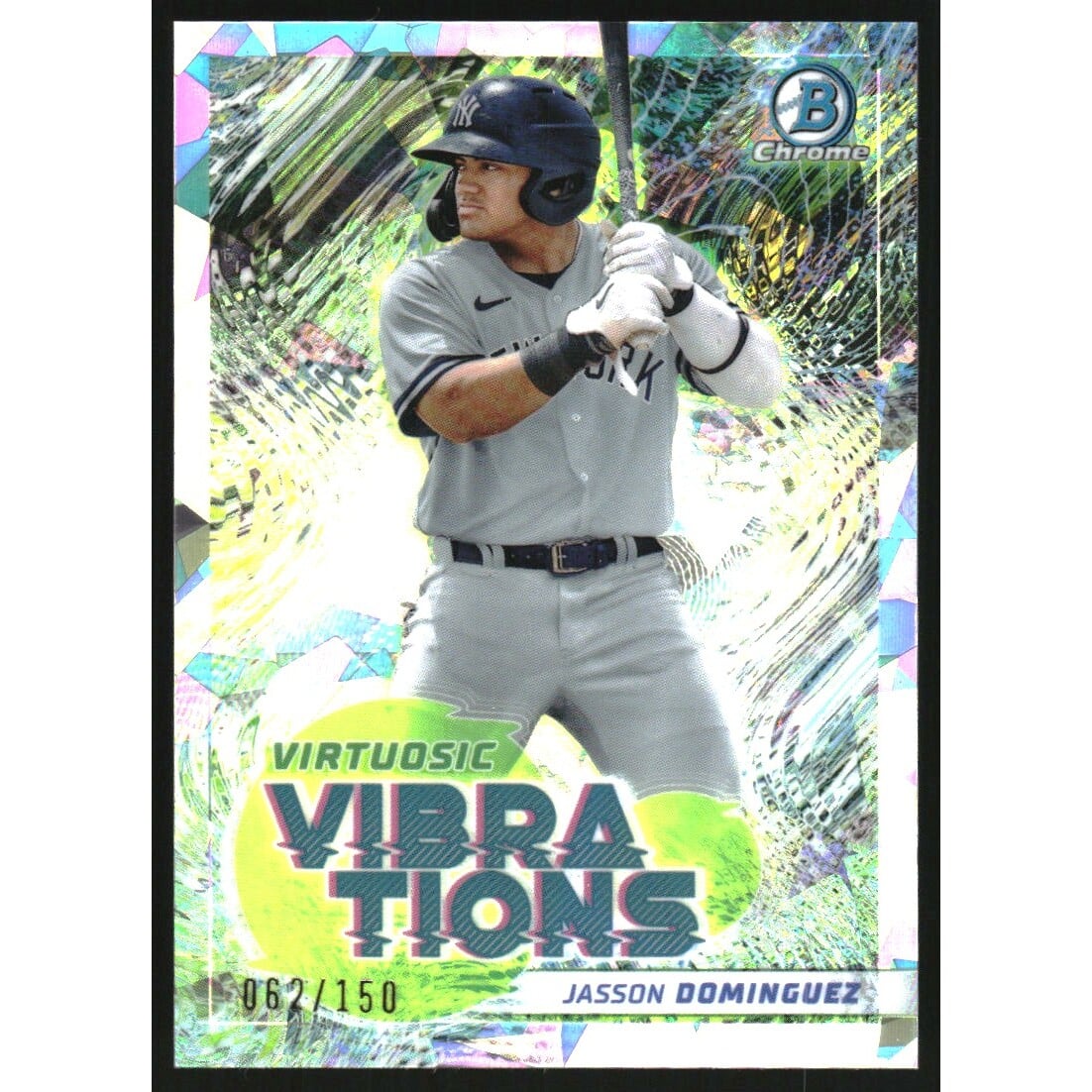 2022 Bowman Chrome Virtuosic Vibrations Atomic Refractors #VV4 Jasson Dominguez. rookie card picture