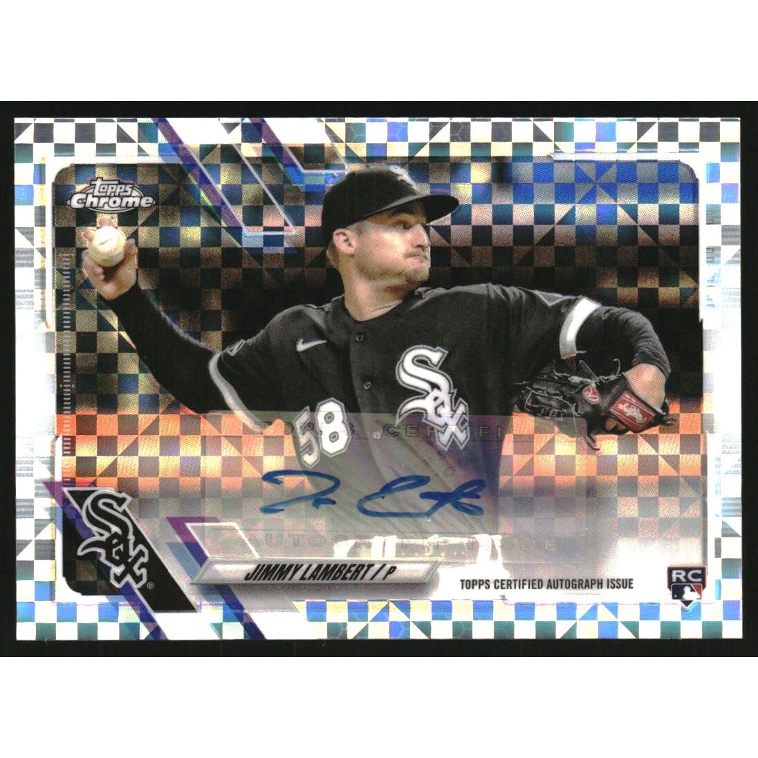 2021 Topps Chrome Update Autographs X-Fractors #CUSAJL Jimmy Lambert. rookie card picture