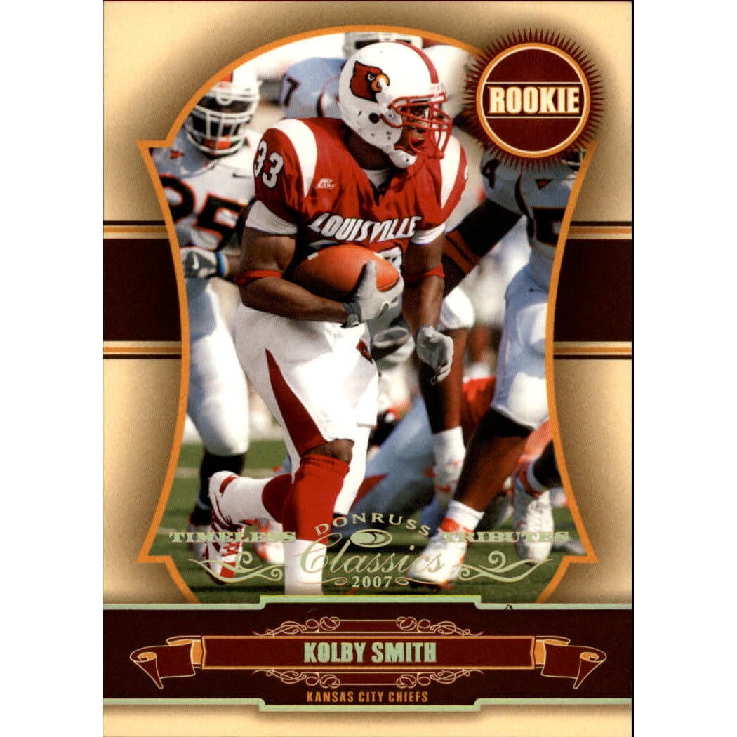 2007 Donruss Classics Timeless Tributes Gold #170 Kolby Smith. rookie card picture