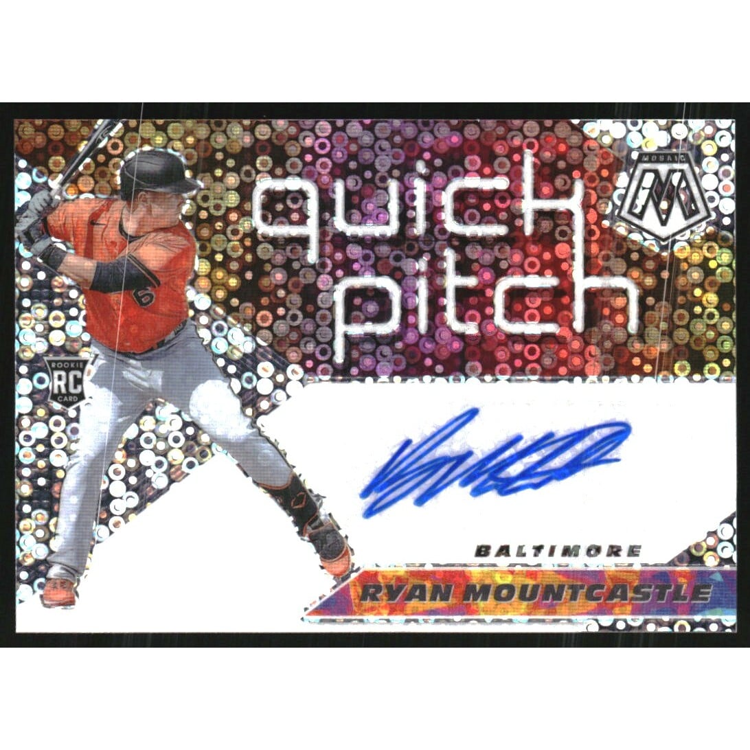 2021 Panini Mosaic Quick Pitch Autographs #4 Ryan Mountcastle. rookie card picture
