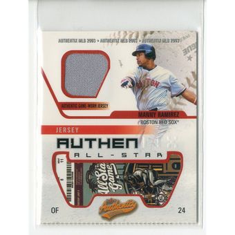 2003 Fleer Authentix Game Jersey All-Star #MR Manny Ramirez/78