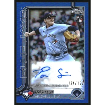 2025 Topps Chrome Update Autographs Blue Refractors #ACPS Paxton Schultz