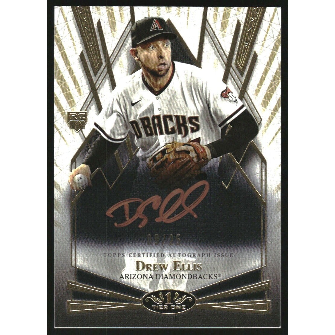 2022 Topps Tier One Break Out Autographs Bronze Ink #BOADE Drew Ellis. rookie card picture