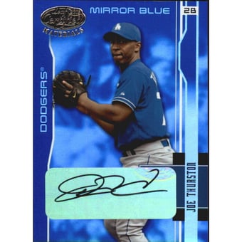 2003 Leaf Certified Materials Mirror Blue Autographs #91 Joe Thurston/50