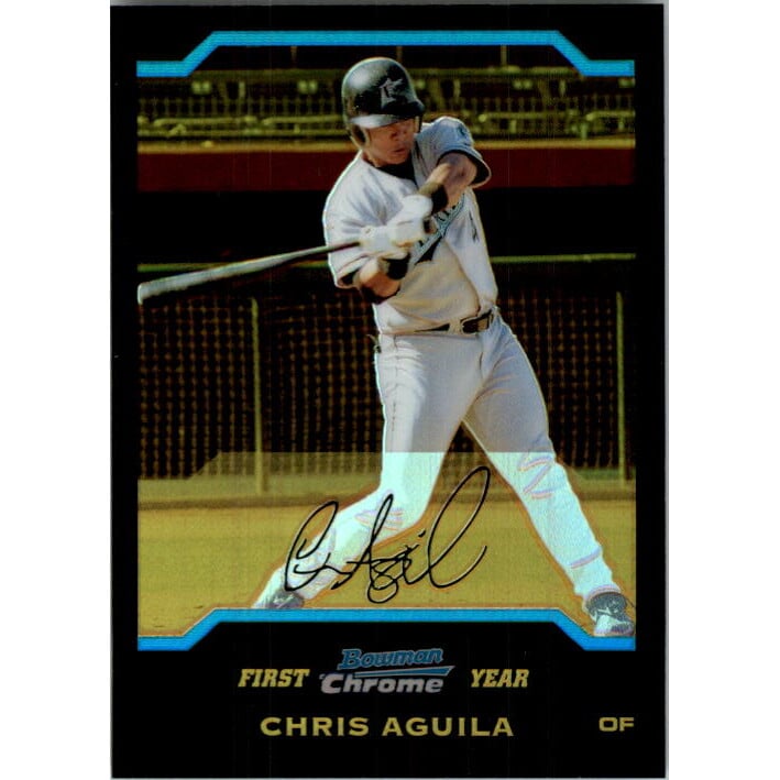 2004 Bowman Chrome Gold Refractors #237 Chris Aguila. rookie card picture