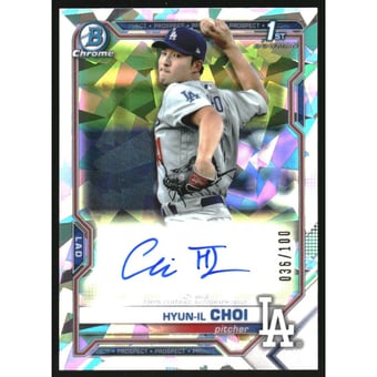 2021 Bowman Chrome Prospect Autographs Atomic Refractors #CPAHC Hyun-il Choi