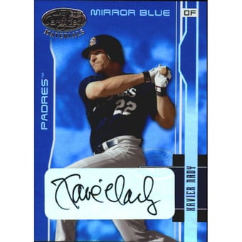 2003 Leaf Certified Materials Mirror Blue Autographs #158 Xavier Nady/50