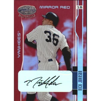 2003 Leaf Certified Materials Mirror Red Autographs #130 Nick Johnson/15