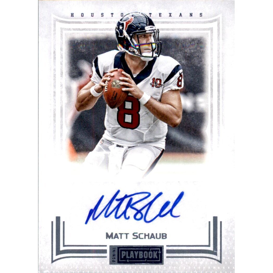 2012 Panini Playbook Platinum #33 Matt Schaub AU/25. rookie card picture