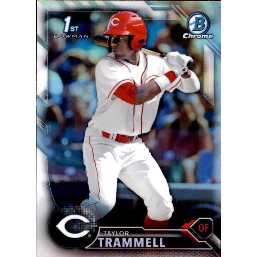 2016 Bowman Chrome Draft Refractors #BDC13 Taylor Trammell. rookie card picture